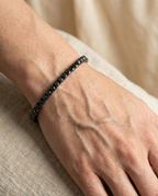 Unisex_Black_Diamond_Tennis_Bracelet_925_Silver_