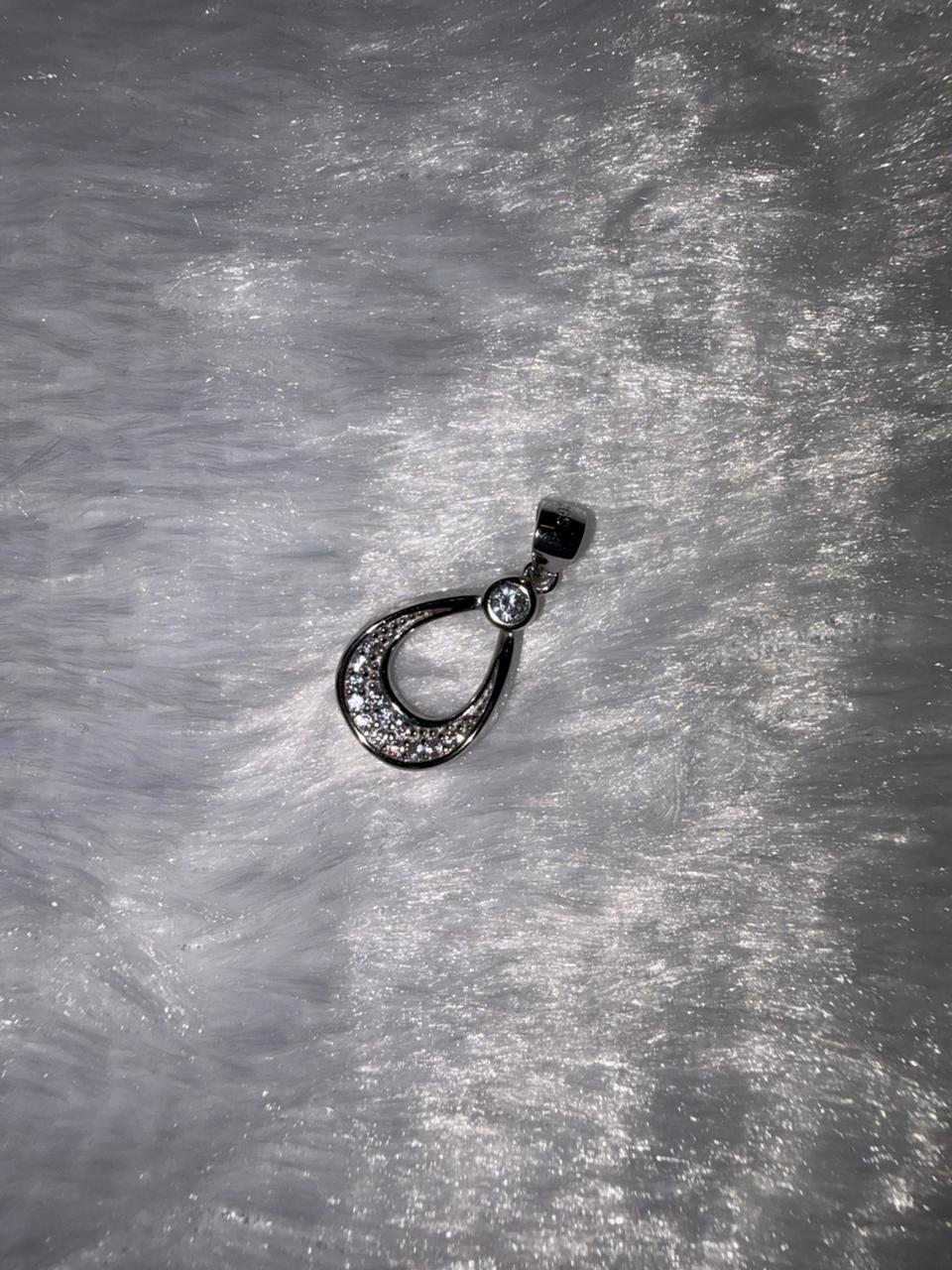 Teardrop Elegance Diamond Pendant Necklace